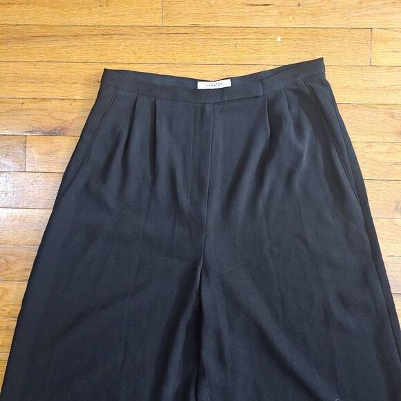 Babaton Aritzia Lazarus Black Wide Leg Crop Culotte Pants Size 4 - Picture 4 of 8
